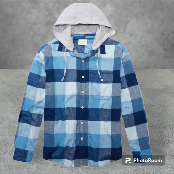 American Eagle Outfitters Other - AE Super Soft Hooded Flannel Shirt Reel Good Size Large NWT!